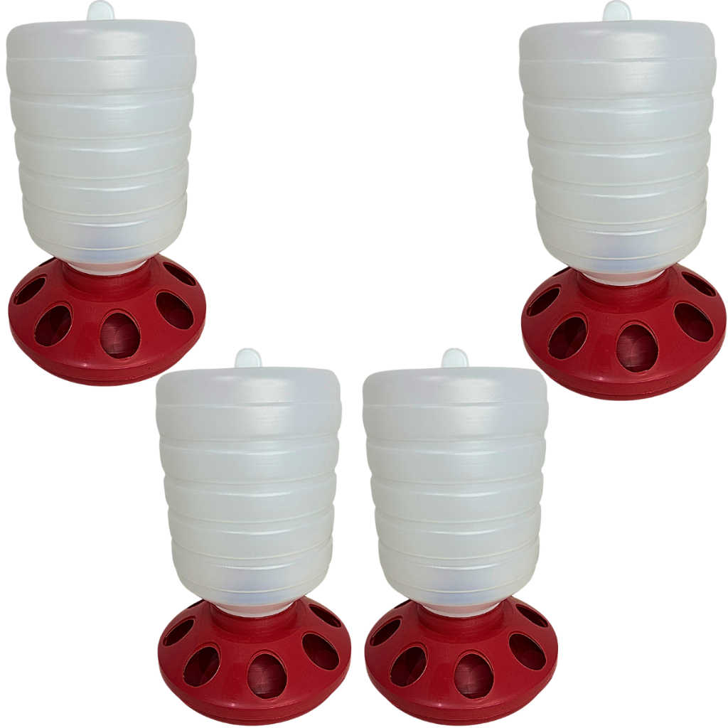 Kit 4 Comedouro Automático Galinheiro Granja Pintinho Codorna Aves 1,5Kg
