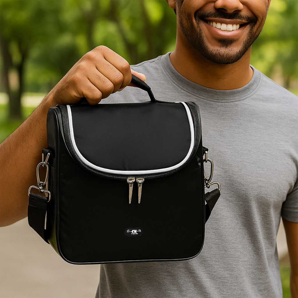 Mochila Bolsa Termica Lancheira Marmita Bebidas 6 Latas Fitness Viagem Alça de Ombro