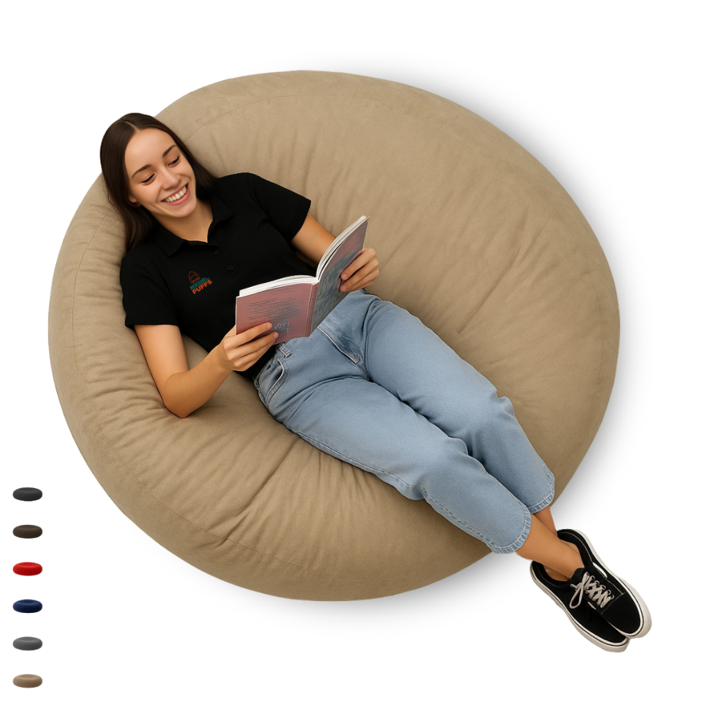 Puff Pera Redondo Gigante C/ Enchimento Decoração Conforto Quarto Sala Almofadão Eventos em Oferta na Shopee