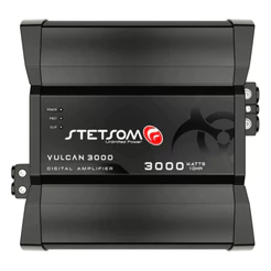 Módulo Stetsom Vulcan 3000 1 Ohm Amplificador Mono Full Range 10Hz Cor Preto