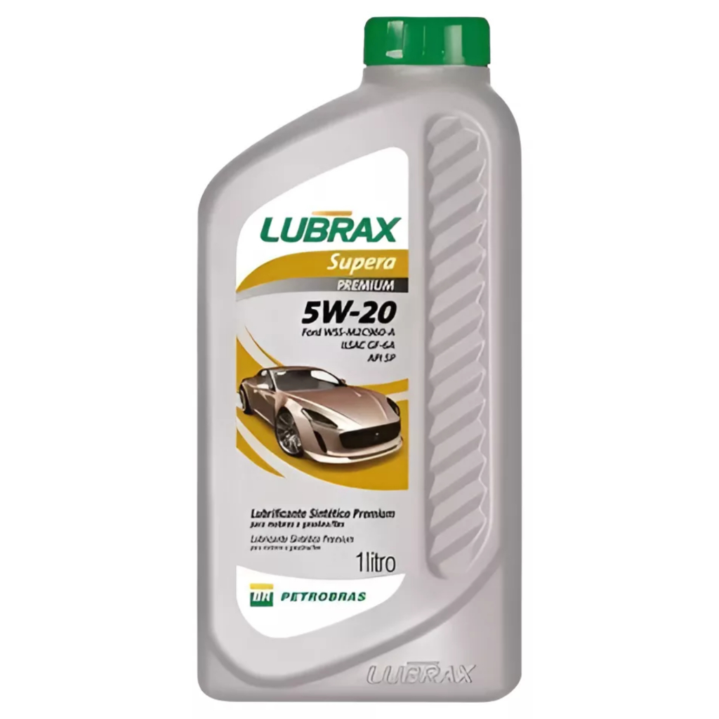 Óleo 5w20 Motor Lubrax Supera 5w20 Sintético Premium Para Correia Banhada Motor 3 cilindros Gasolina Alcool Flex