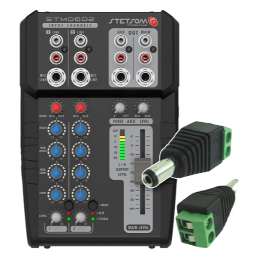 Mesa De Som Automotivo Stetsom Stm0602 12v 2 Canais Stereo Cor Preto em Oferta na Shopee