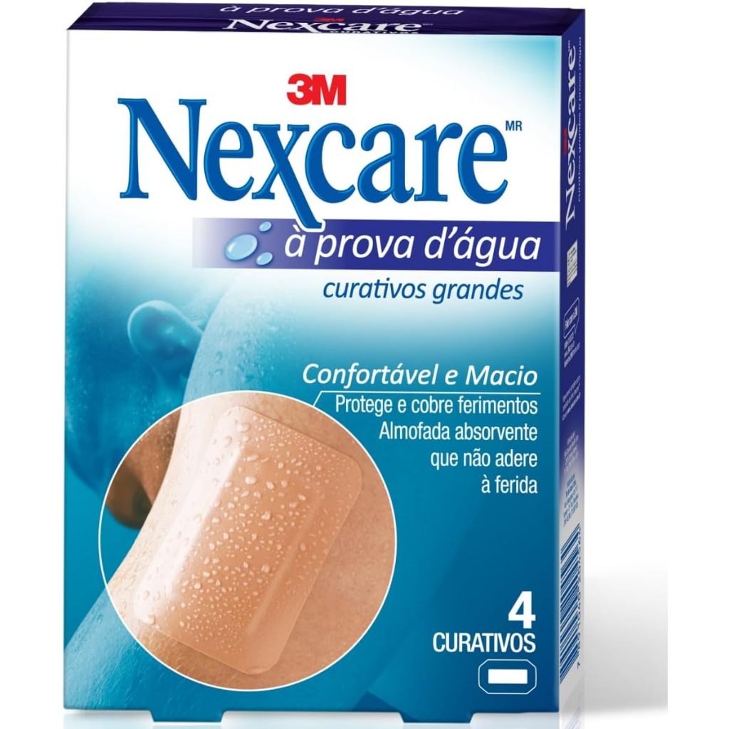 Curativo Grande A Prova D'Agua com 4 unidades Nexcare em Oferta na Shopee