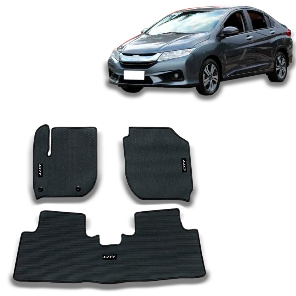 Tapete de Borracha Compatível com o City 2015/2022 3 Peças em Oferta na Shopee
