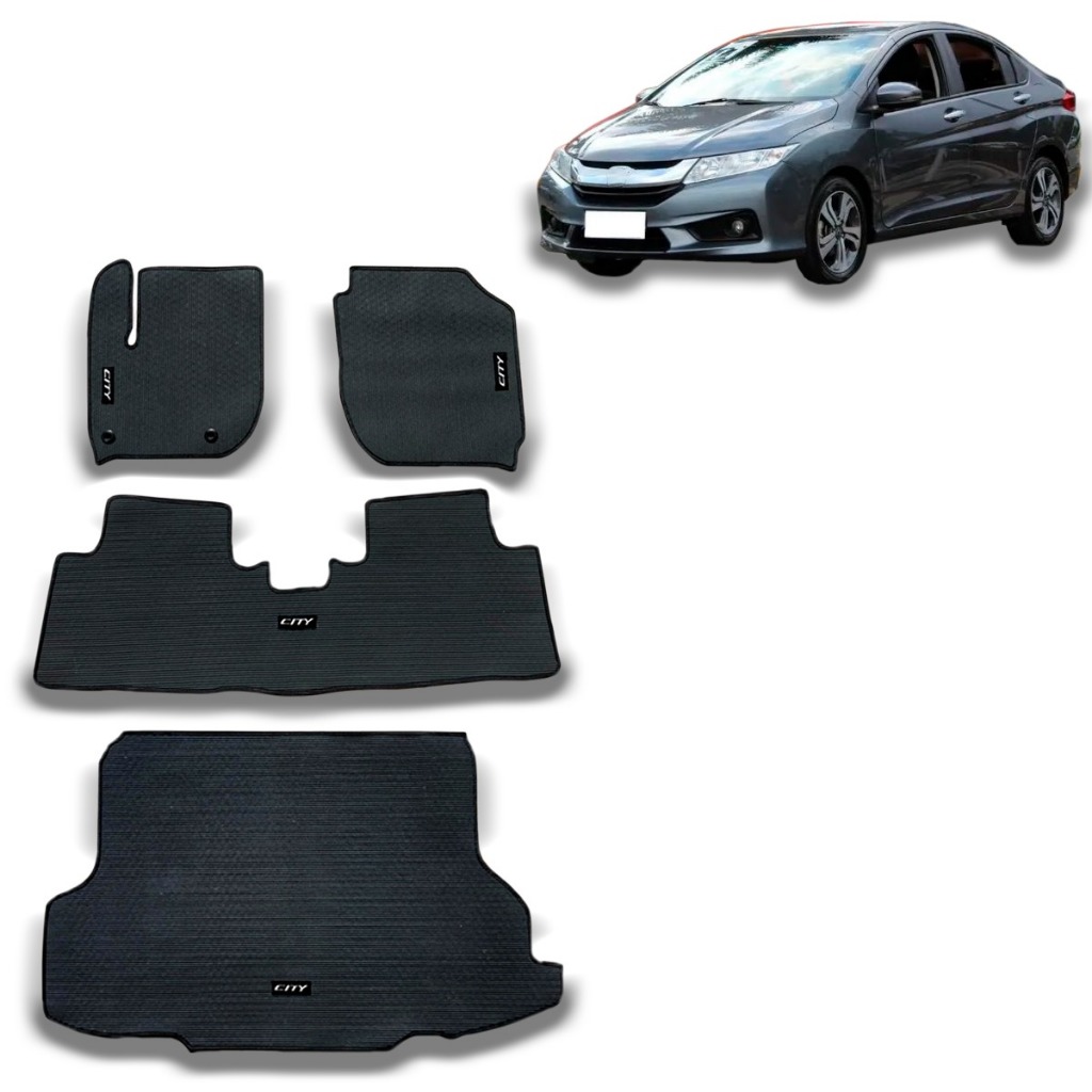 Tapete de Borracha Compatível com City 2015/2022 Completo em Oferta na Shopee