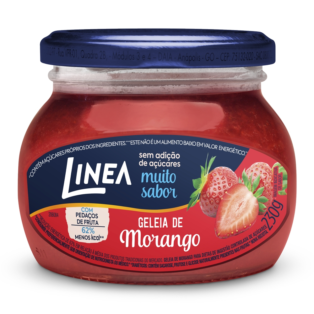 Geleia Linea Sabor Morango de 230g