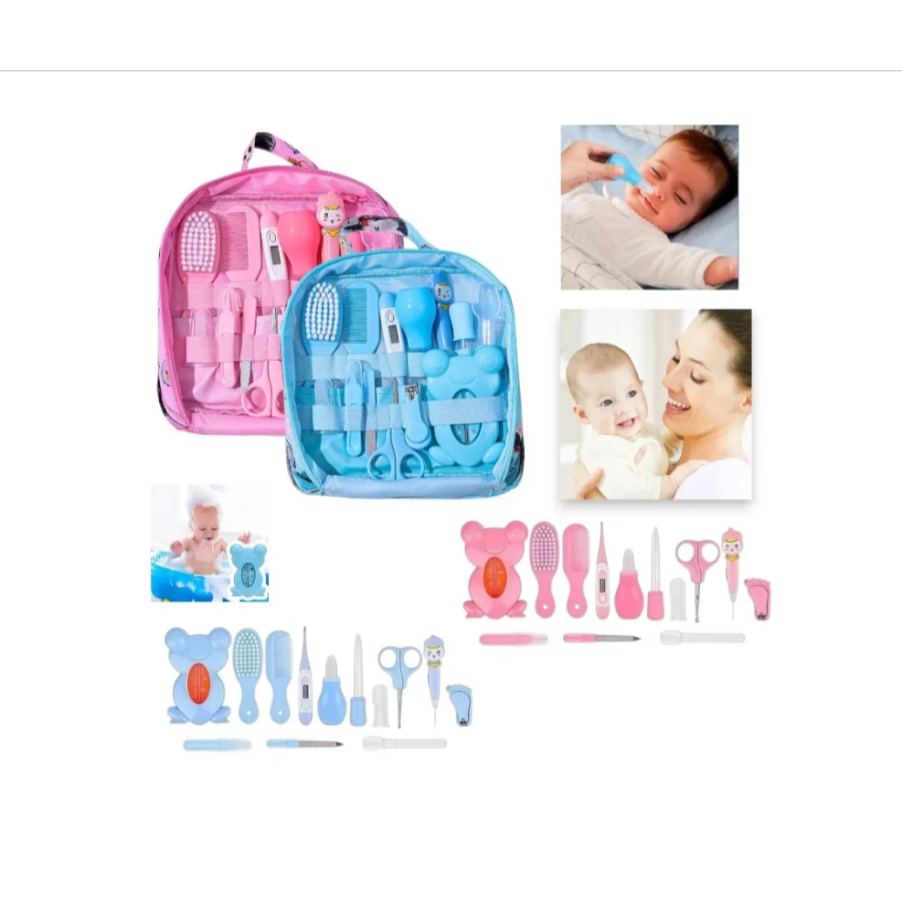 Kit 13 Peças Higiene Cuidado Bebe Cuidados Com O Bebê Recém Cortador Escova Cabelo Unha Pente em Oferta na Shopee