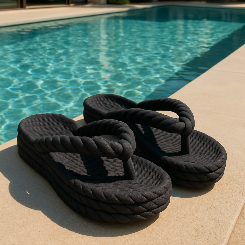 Chinelo Nuvem Plataforma Feminino Sandália Trançado Visual Moderno