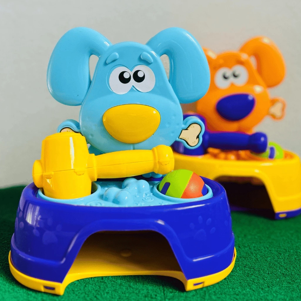 Brinquedo Martelo Bate Bate Bebê Sons Interativo Bolinhas Ursinho Cachorrinho Diversão Infantil