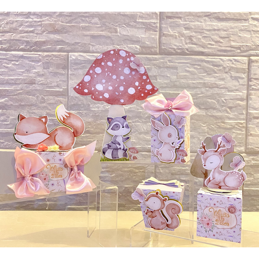 Kit Aniversário Bosque Encantado | Floresta Encantada | Festa Infantil | Lembrancinha Personalizada