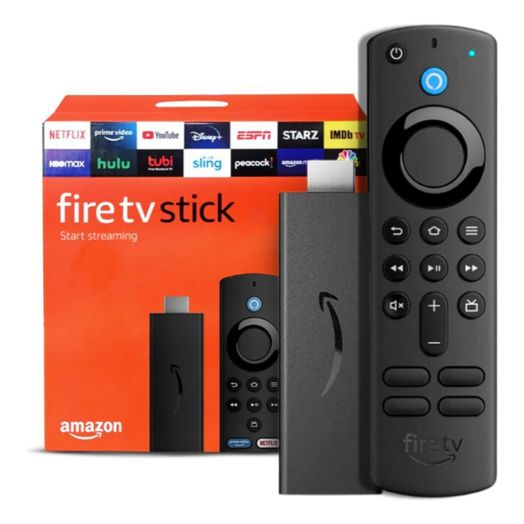 Amazon Fire Stick TV Full HD 1080  3ª Geração Alexa Comando de Voz Original Preto Controle Streaming