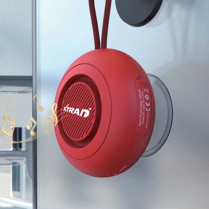 Caixa de Som C/Banheiro Ventosa Bluetooth 5.3 TWS Subwoofer Sem Fio Pequeno Doméstico Ao Ar Livre