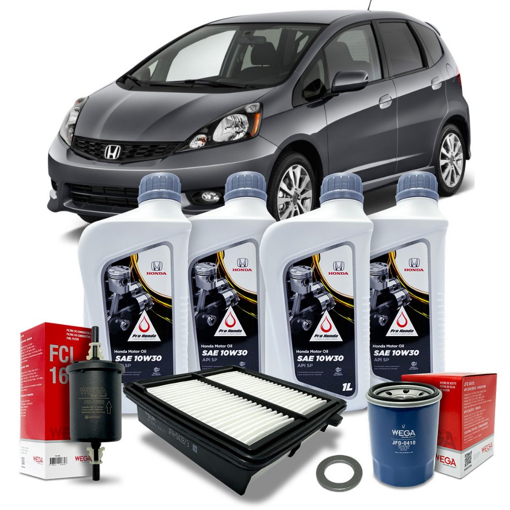 Kit Revisão Honda 10w30 Fit 1.4 1.5 16v 2009 2010 2011 2012 2013 em Oferta na Shopee