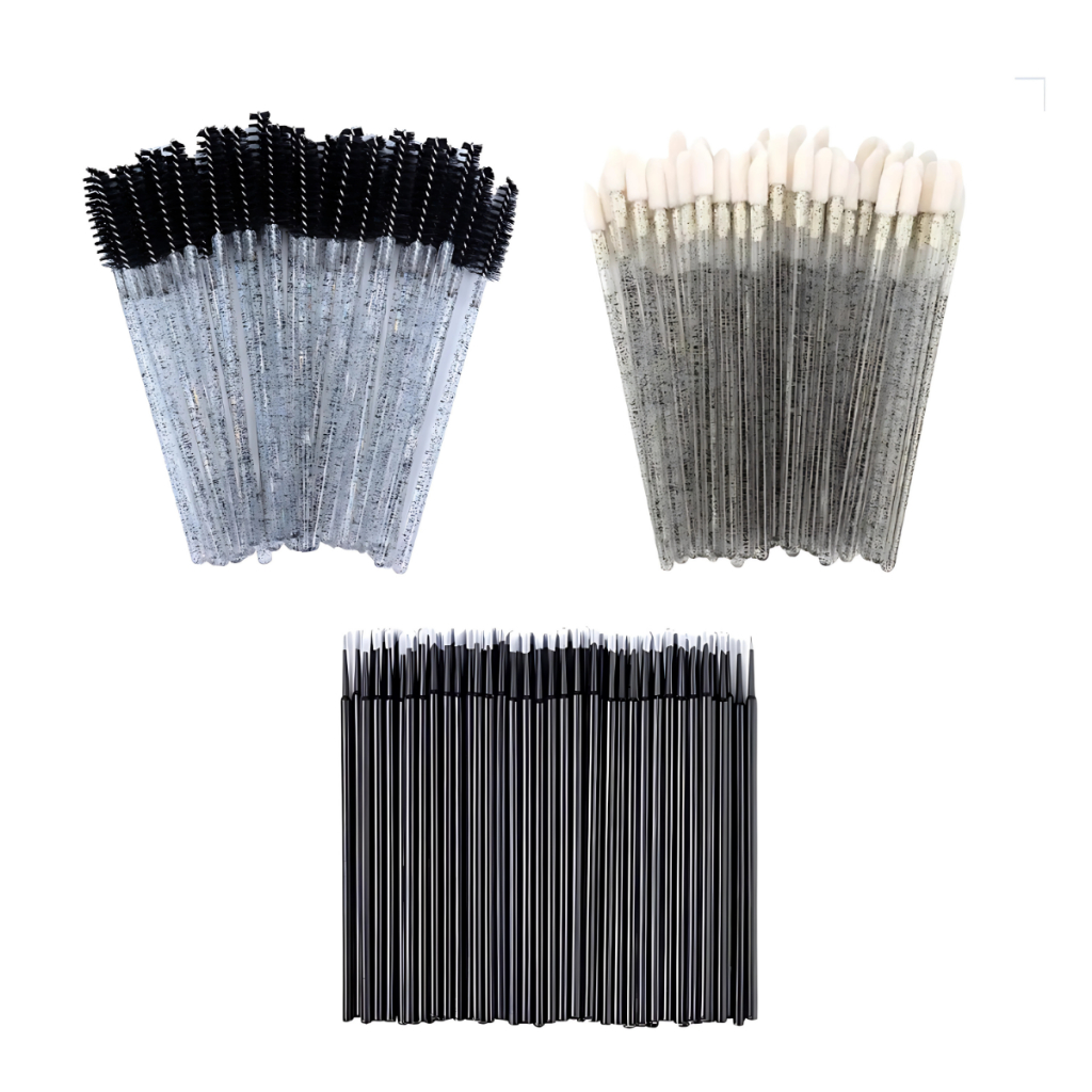 Kit Preto Escovinha  Microbrush  Bastão Lip Gloss Preto para Sobrancelhas, Cílios e Micropigmentação | Lash Lifting em Oferta na Shopee