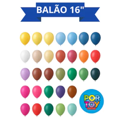 Balão 16 Polegadas Redondo com 12un - Para Decoração Versátil, Criativo e Resistente