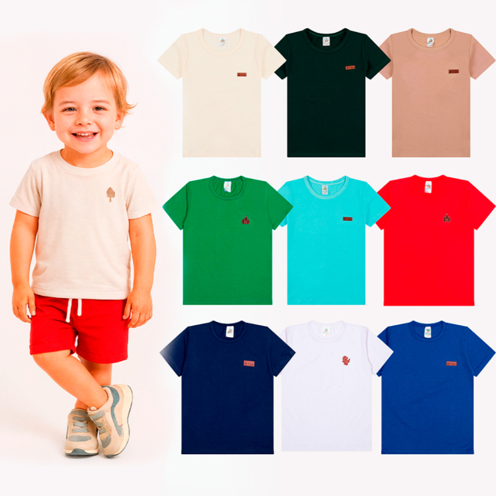 Kit Básico 2, 6 ou10 Peças Roupa Infantil Menino Conjunto Básico  Casual Masculino de Verão
