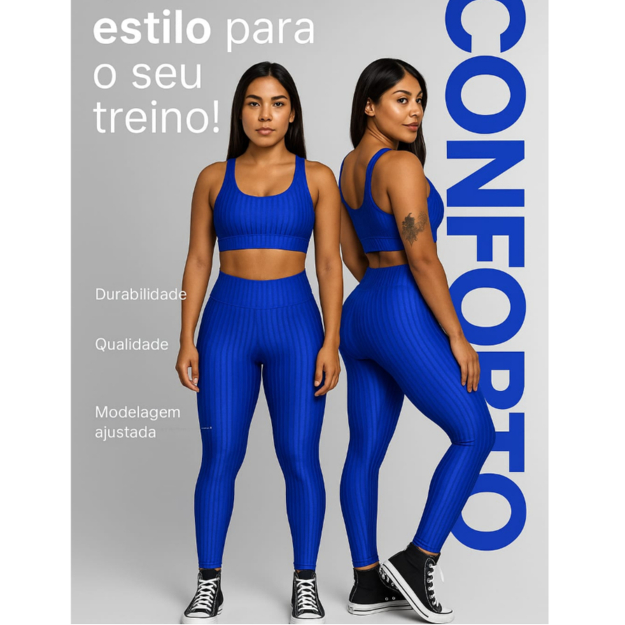 Legging 3D Cintura Alta Modeladora Academia