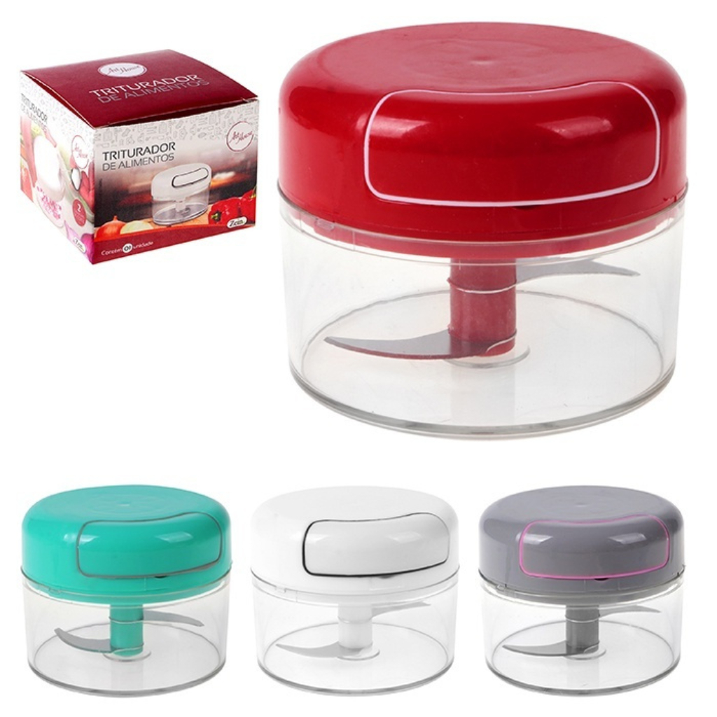 Mini Processador De Alimentos 200ml  Manual Triturador Alho Legumes Colors