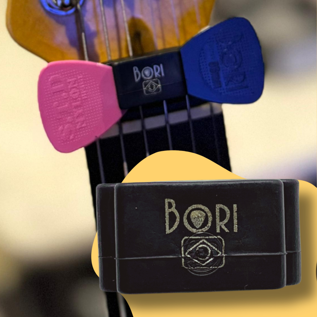 Porta Palhetas de corda Bori Rubber Acoustic para Headstock Pick Holder em Oferta na Shopee