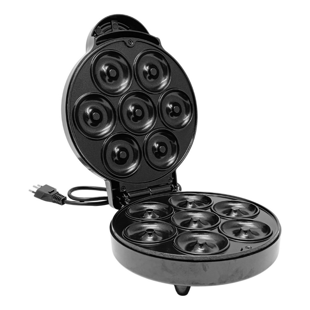 Máquina de Donuts Antiaderente com 7 Cavidades Elétrica 1000W Ideal para Café e Lanches