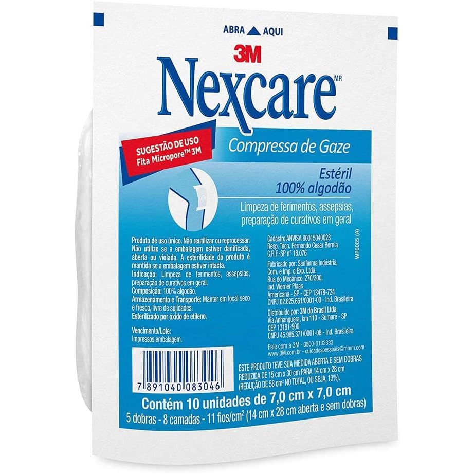Compressa Gaze Estéril 10 Unidades Nexcare