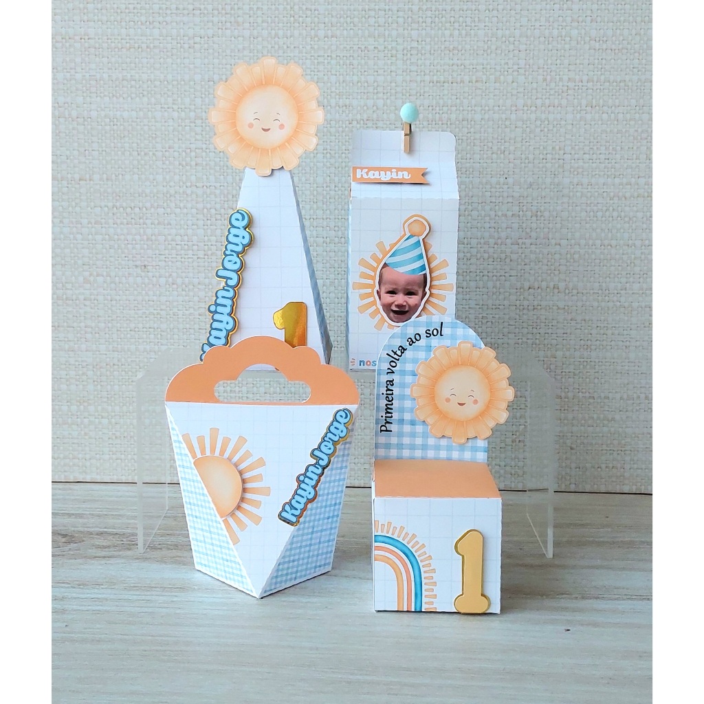 Kit Festa Primeira Volta Ao Sol Personalizado /Festa/Lembrancinhas/Aniversário/caixinhas