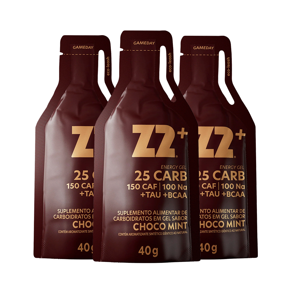 Z2 Performance Kit 3x Sachês 40g Cada Energy Gel Z2+ C/ Cafeína Linha Gameday 25 Carb