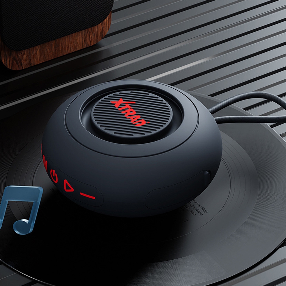 Caixa de Som Bluetooth 5.3 com Ventosa para Banheiro - Subwoofer Pequeno Sem Fio