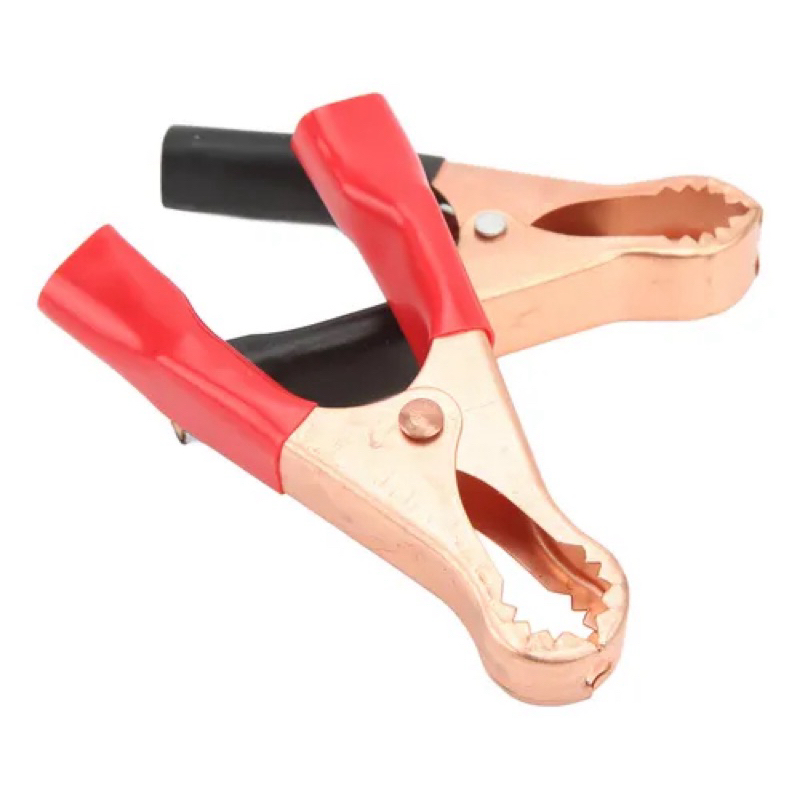 Par Garra Jacaré Bateria Chupeta Clip Cabo 2 Peças Preta Vermelha 30a 100a 200a 300a