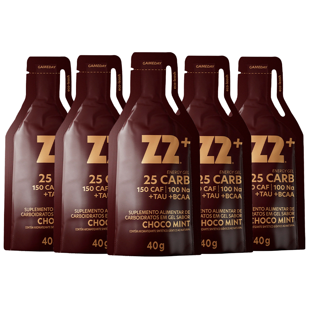 Z2 Performance Kit 5x Sachês 40g Cada Energy Gel Z2+ C/ Cafeína Linha Gameday 25 Carb