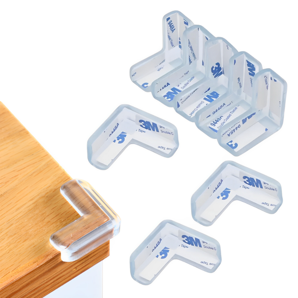 Protetor de Quina Canto Borda Silicone Kit Proteção de Móveis Para Bebês Cantoneira Mesa Adesivo