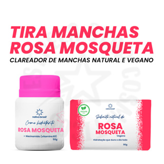 Kit Pomada Clareadora + Sabonete em Barra  rosa mosqueta Tira Manchas A Solução para  Pele Impecável em Oferta na Shopee
