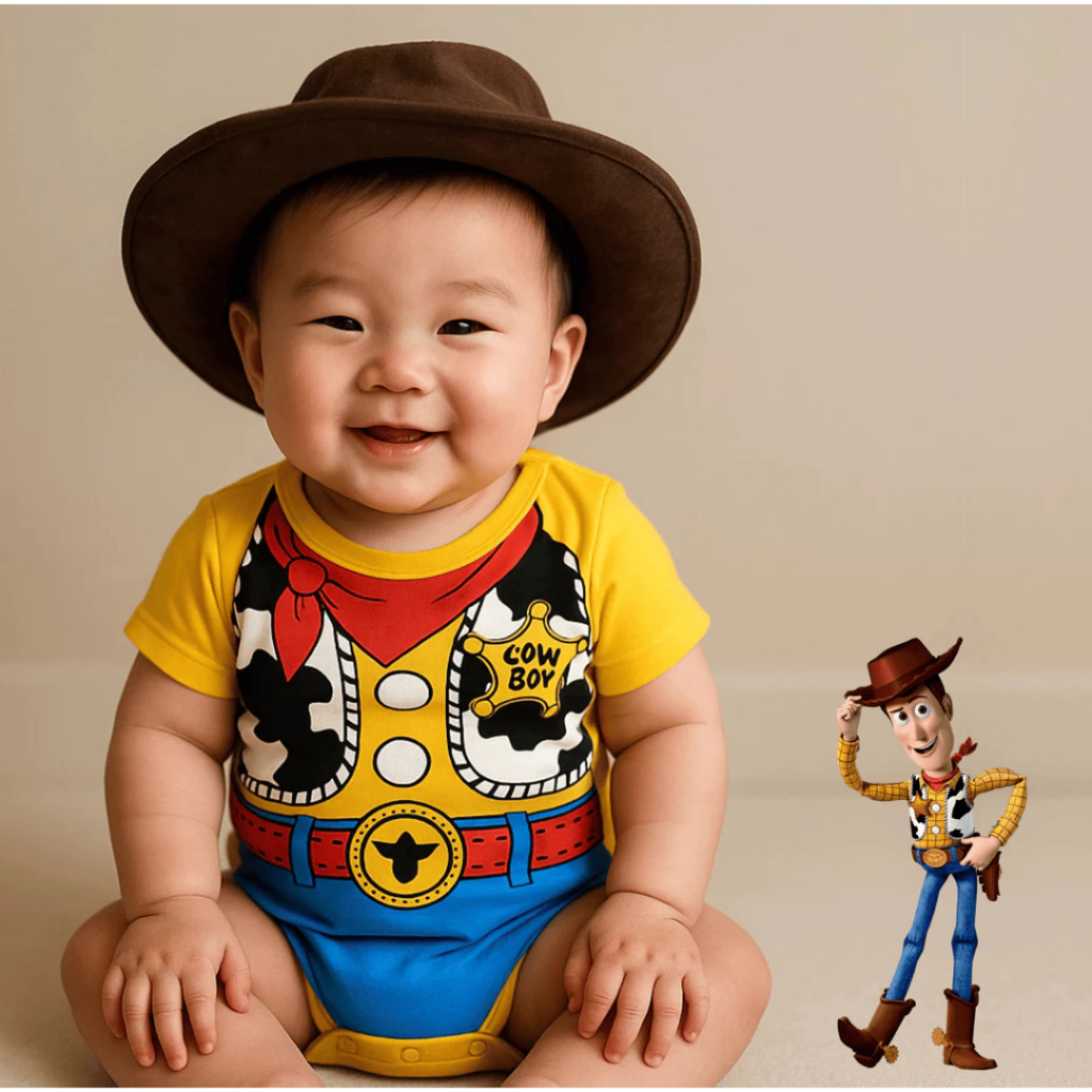 Body Bebê Infantil Mêsversário Temático Woody Toy Story Super Premium Linha em Oferta na Shopee