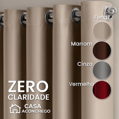 Cortina Blackout 2,80x1,70m Tecido Premium p/ Janela de Sala ou Quarto – Bloqueia Luz e Calor em Oferta na Shopee