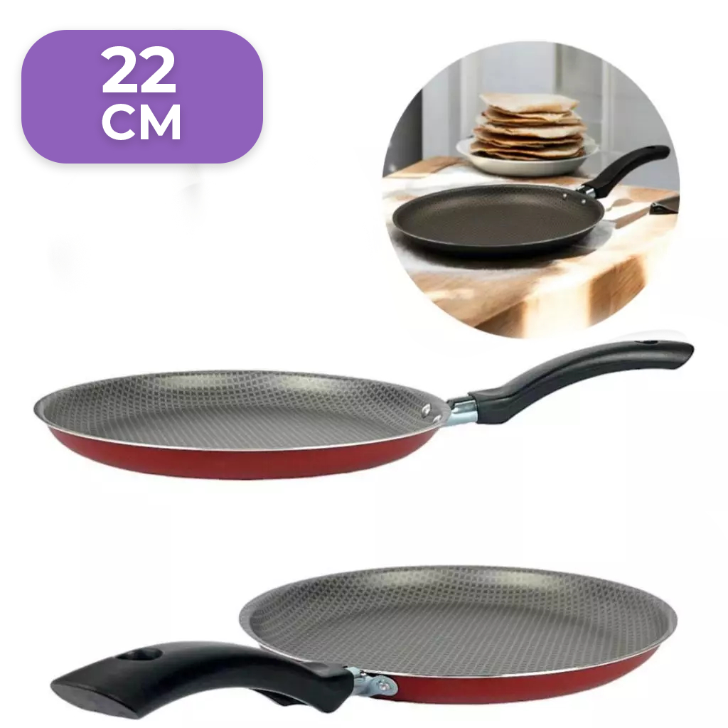Frigideira Panquequeira Antiaderente Sem Oleo Alegrete 22Cm e 14cm teflon em Oferta na Shopee