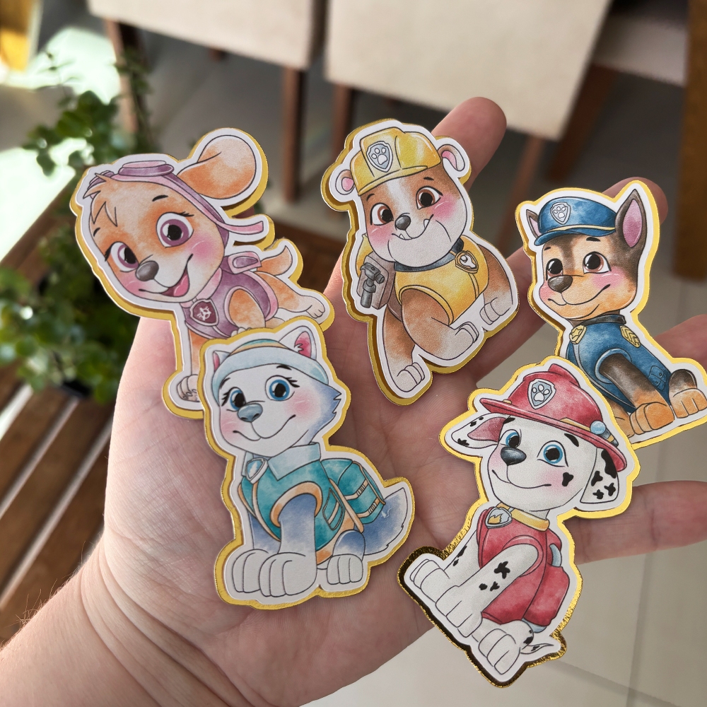 Patrulha Canina Apliques 3D para Tubete de 13cm Personalizado em Oferta na Shopee