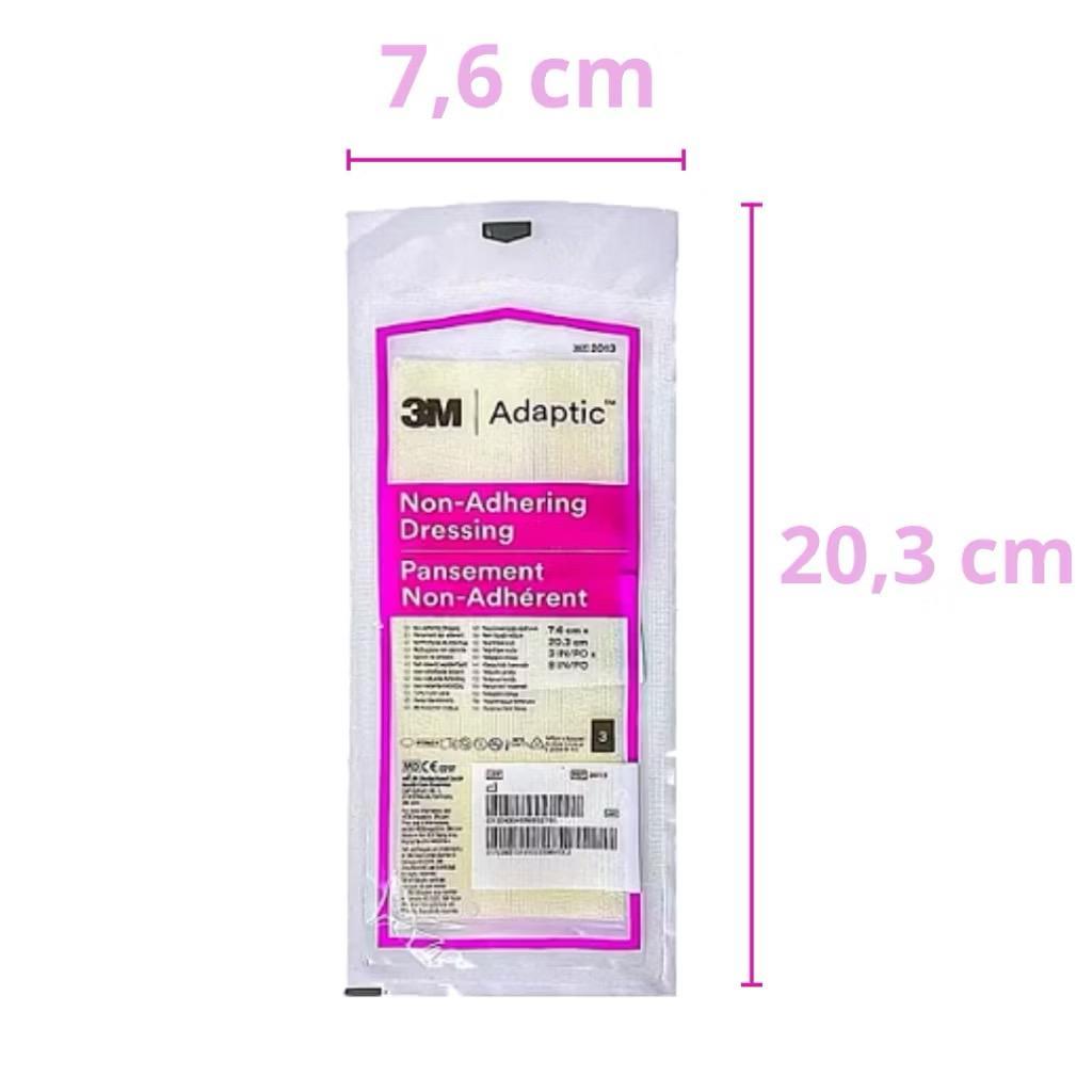 Curativo Adaptic 3M 7,6cm x 20,3cm – 1 Pacote com 3 Unidades