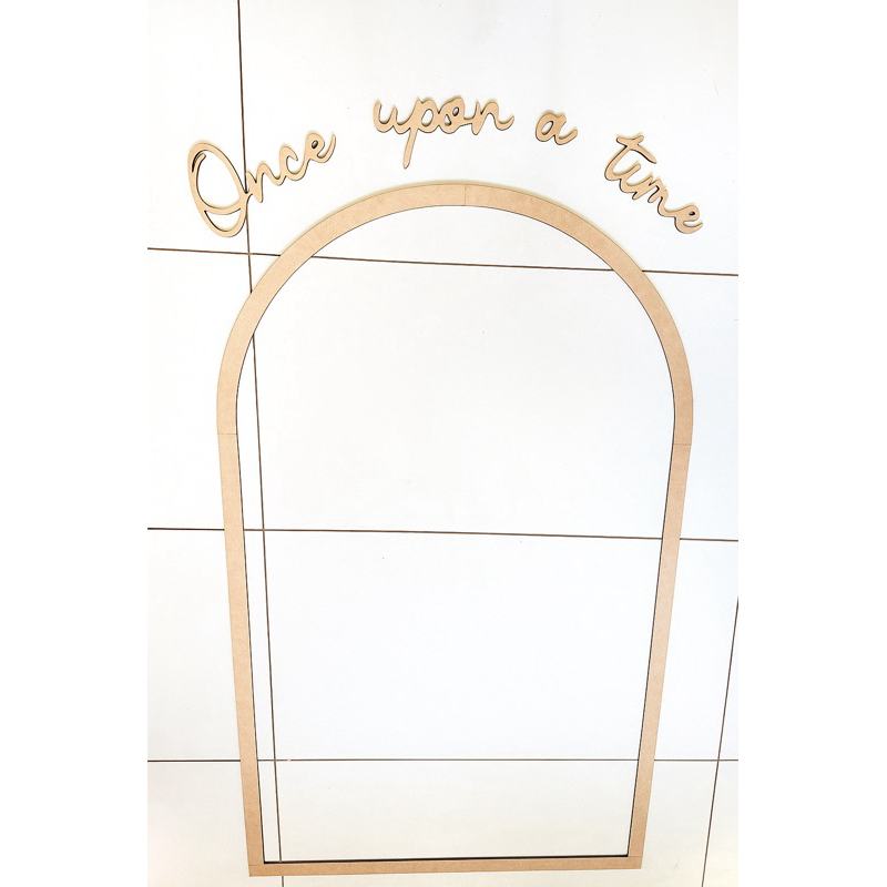 Arco Romano MDF e Frase Decorativo de MDF 3mm (vendido separados) cru para Parede Quarto Sala