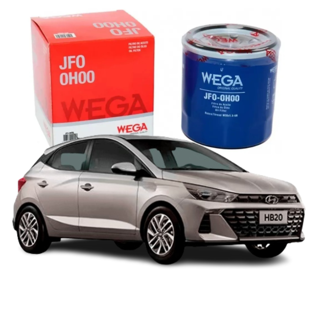 Filtro De Óleo Blindado Wega JFO0H00 Hyundai HB20 1.0 12V 2012 a 2024 Original