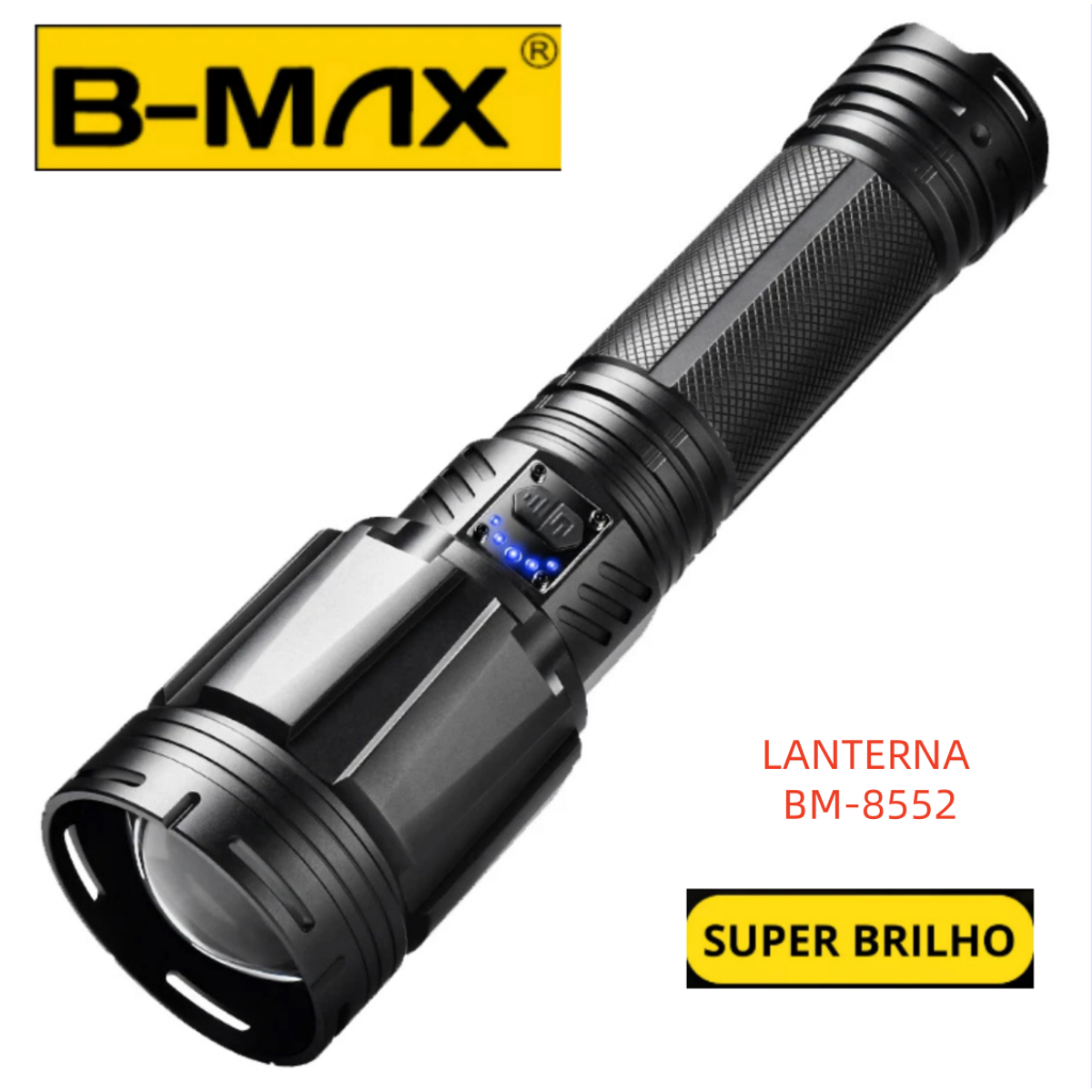 Lanterna Tática LED Laser Titanium Canhão de Luz Mais Potente   BM-8552