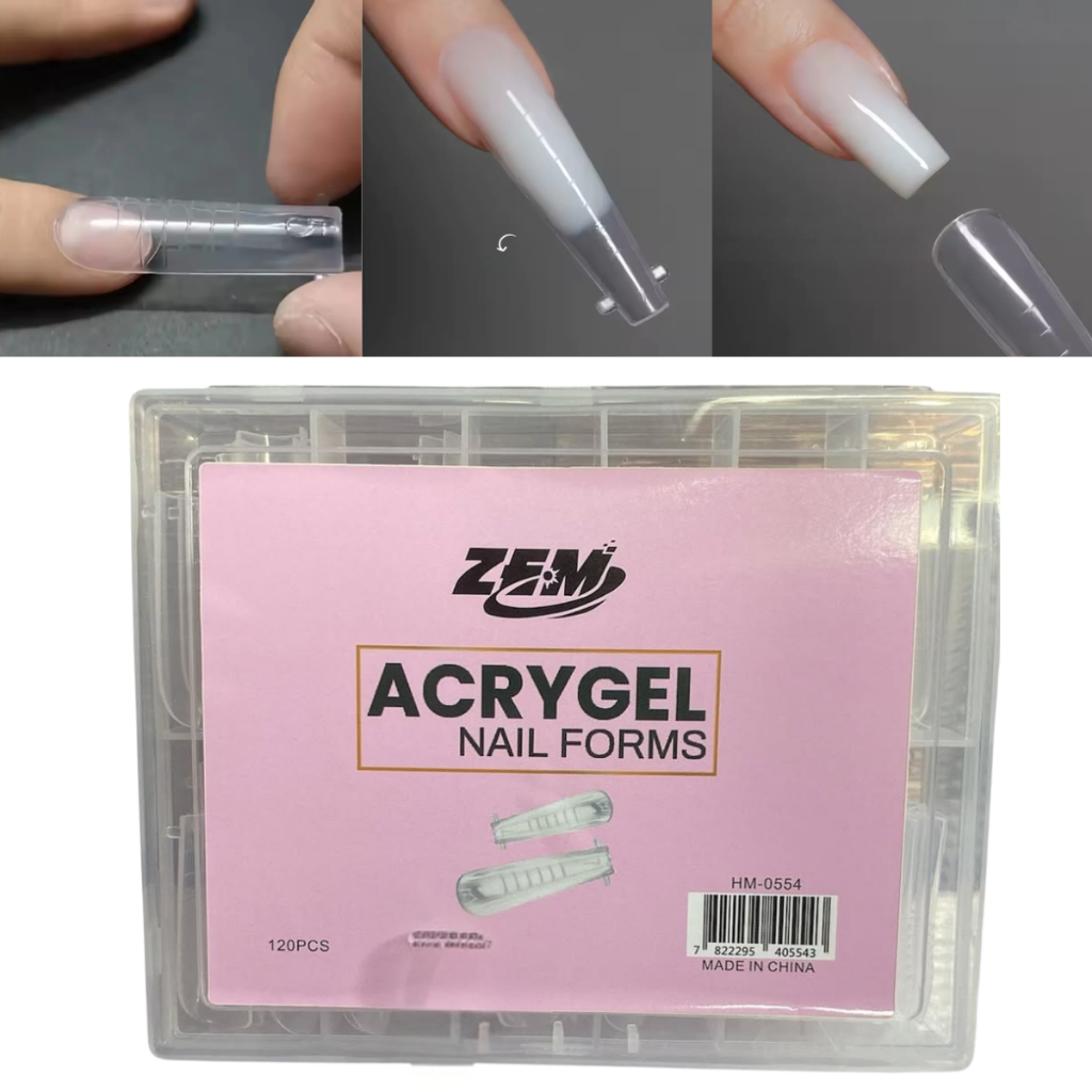 Molde F1 Quadrado Profissional 120 unidades Reutilizável  Para Polygel Acrygel Alongamento no molde f 1