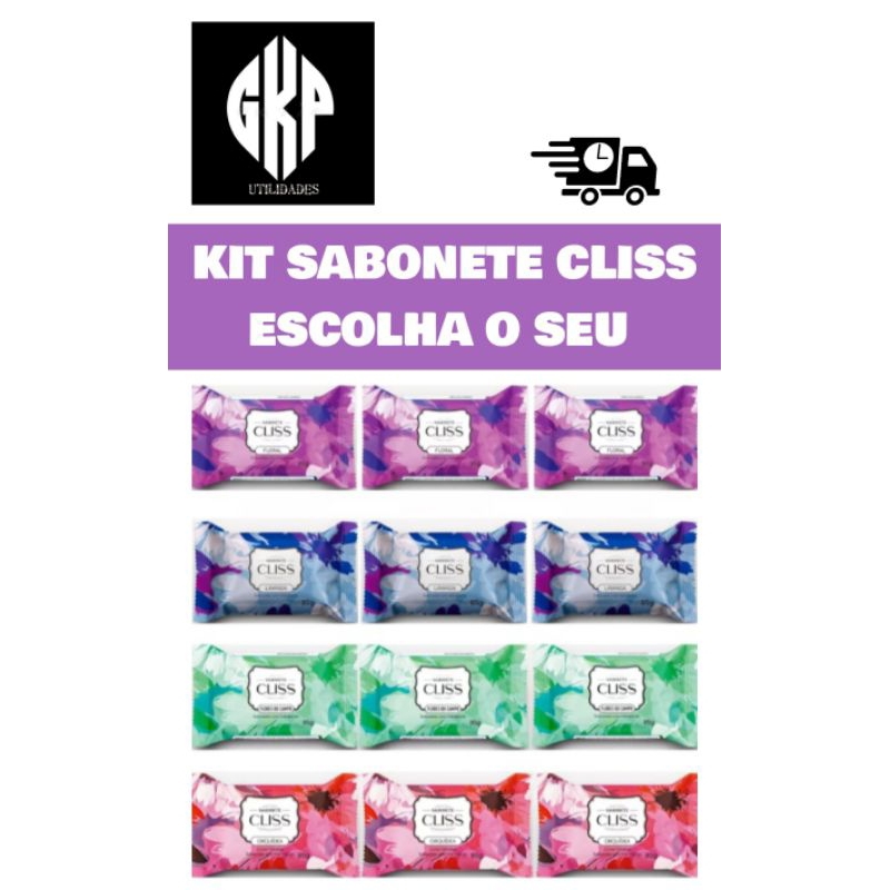 KIT 24 UNID SABONETE CLISS 85g cada ( ESCOLHA O SEU)