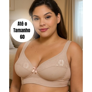 SUTIÃ SEM BOJO PLUS SIZE REFORÇADO DE SUSTENTAÇÃO TAMANHO GRANDE em Oferta na Shopee