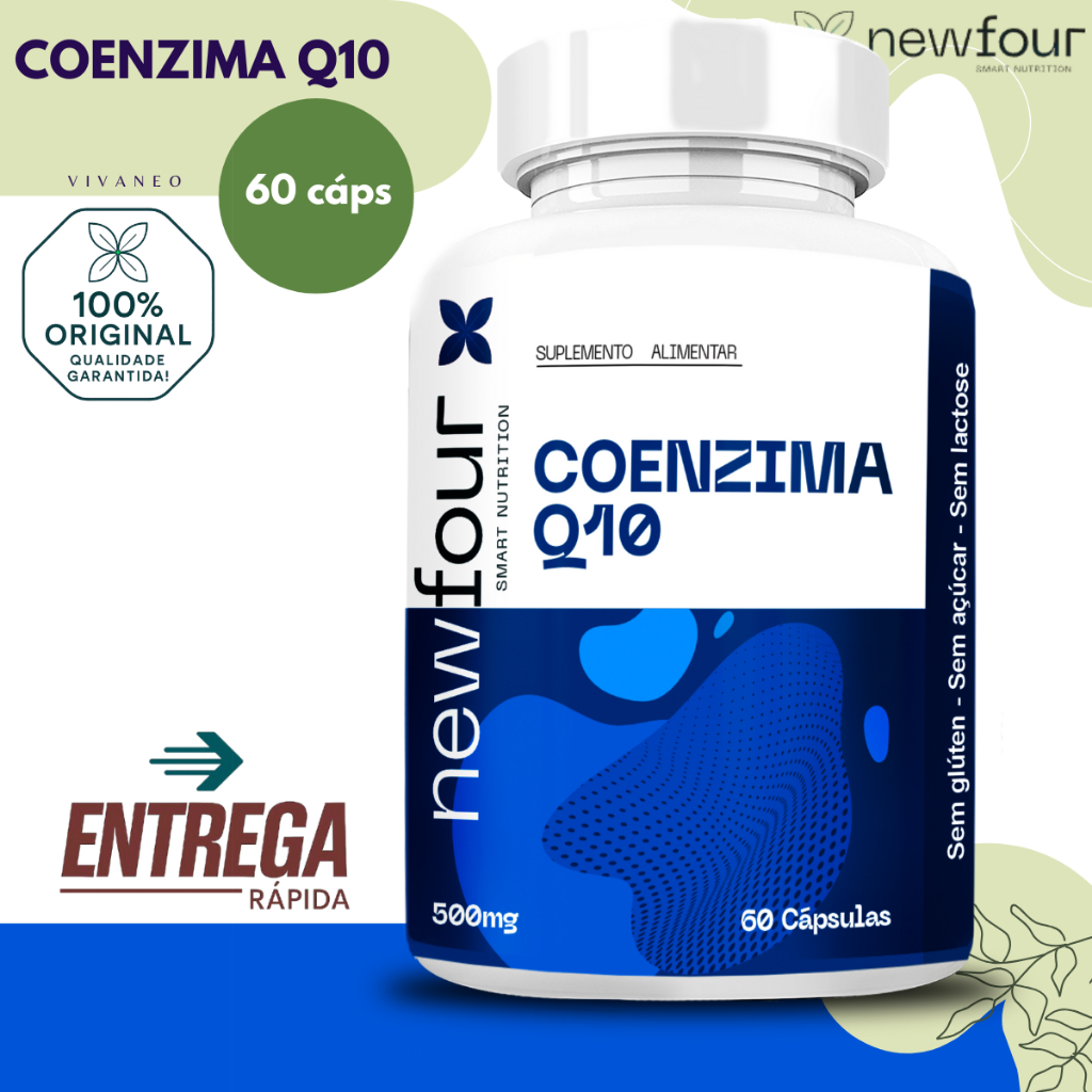 Coenzima Q10 500mg 60 Cápsulas - New Four em Oferta na Shopee