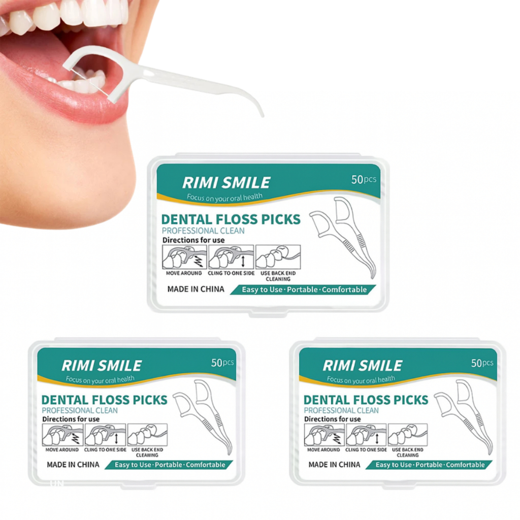 Kit com 50/100/300 Unidades de Fio Dental Infantil em Formato de Arco Ultra Fino