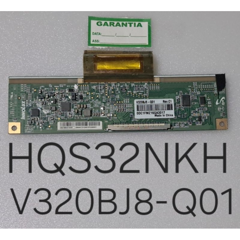 PLACA VCON TV HQS32NKH V320BJ8-Q01 (!!!!!!  SUCATA!!!!!!) FOTOS, VÍDEO E DESCRIÇÃO