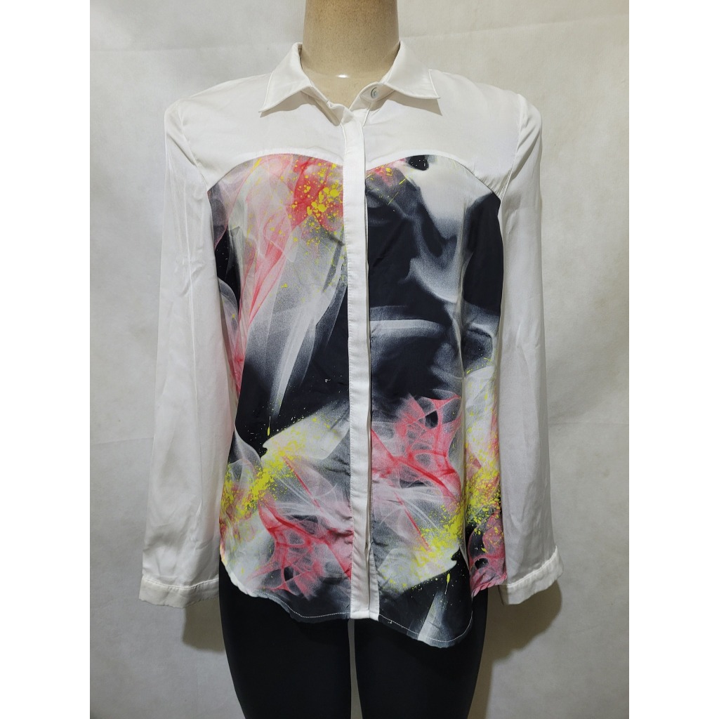 Camisete branca colorida estampada COR E ROSA tam G veste entre M e G CODVSM usado bom estado