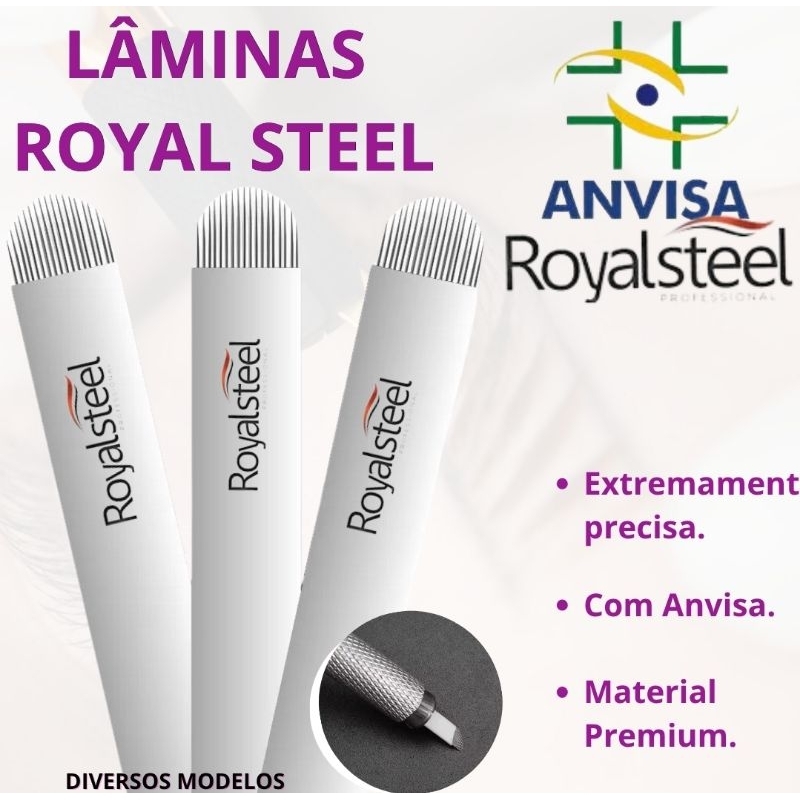 KIT 10 LÂMINAS ROYALSTEEL ULTRA BLADE FORMATO U (ANVISA) em Oferta na Shopee