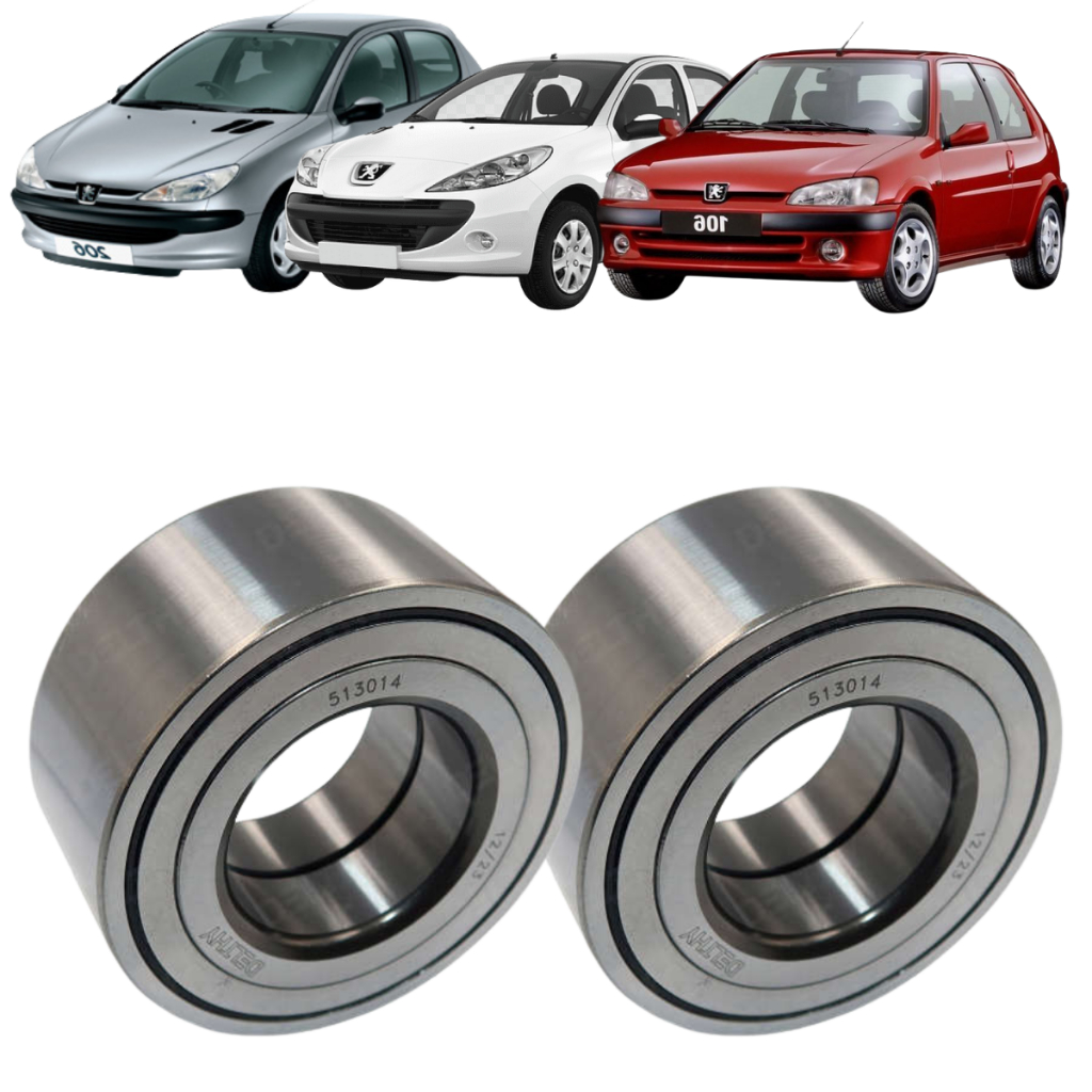 Par De Rolamento De Roda Dianteira Peugeot 206 207 306 1997 Até 2014