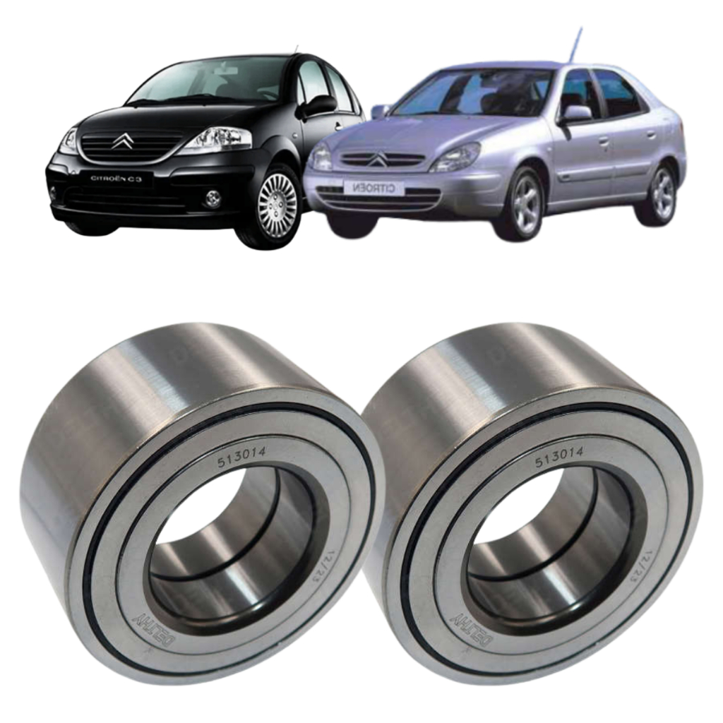 Par De Rolamentos De Roda Dianteira Citroen C3 Xsara 2001 A 2012